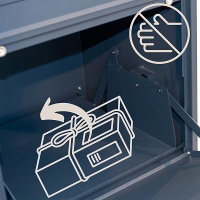 5. SKRZYNKA NA PRZESYŁKI KURIERSKIE LISTY 2W1 STOJĄCA 38X41X102CM 1068749