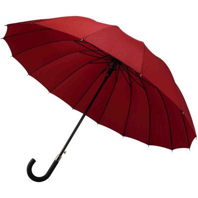 3. PARASOL DŁUGI PÓŁAUTOMATYCZNY 16 ŻEBER CZERWONY SEMI LINE