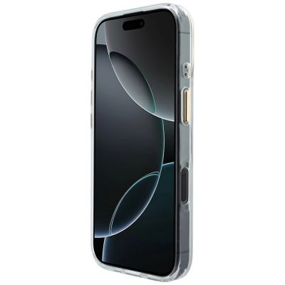 5. Etui Guess IML Gradient Script Metal MagSafe na iPhone 17 - białe