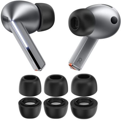 2. Nakładki Tech-Protect Ear Tips do słuchawek Samsung Galaxy Buds 3 Pro w rozmiarach S / M / L - czarne (3 szt.)