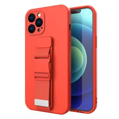 2. Rope Case silikonowe etui ze smyczą torebka smycz pasek do Xiaomi Poco M4 Pro 5G czerwony