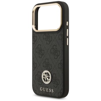 6. Etui Guess 4G Strass Logo MagSafe na iPhone 17 Pro - czarne