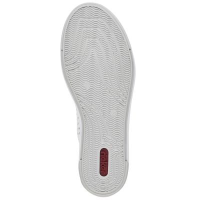 12. Skórzane buty ażurowe Rieker W RKR642 białe