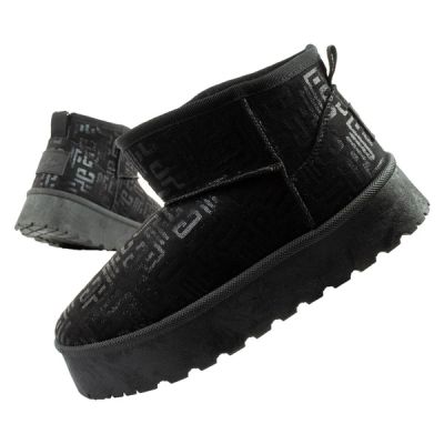 Lee Cooper buty śniegowce damskie zimowe modne futerko ocieplane botki czarne
