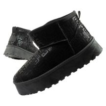Lee Cooper buty śniegowce damskie zimowe modne futerko ocieplane botki czarne