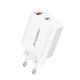 2. Ładowarka sieciowa Wozinsky WLS-20W 20 W USB-A USB-C z kablem USB-C - USB-C 1 m - biała