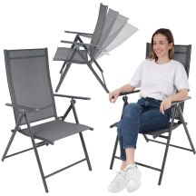 KRZESŁO OGRODOWE 57x68x106CM  2xTEXTLINE 7-POZYCYJNE KPL.2SZT