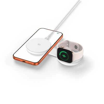 2. Ładowarka bezprzewodowa Tech-Protect A55 2in1 MagSafe 25W QI2.2 + kabel USB-C / USB-C 100 cm - biała