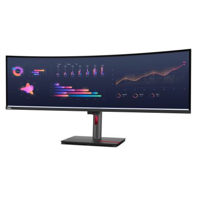3. Lenovo ThinkVision P49w-30 monitor komputerowy 124,5 cm (49") 5120 x 1440 px Dual WQHD LED Czarny