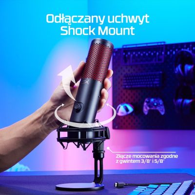 12. HyperX QuadCast 2 – mikrofon USB (czarny)