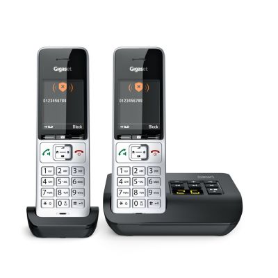 6. Telefon analogowy/DECT Gigaset COMFORT 500A duo Nazwa i identyfikacja dzwoniącego Czarny, Srebrny