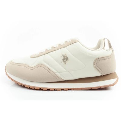 2. U.S Polo Assn buty sportowe sneakersy damskie modne wygodne ecru