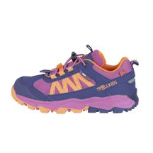 Wodoodporne buty turystyczne dziecięce dla chłopca/dziewczynki Trollkids Kids Tronfjell Hiker Low violet blue/mallow pink/papaya (475-111)
