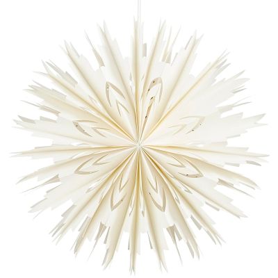 2. PŁATEK ŚNIEGU DEKORACJA WISZĄCA PAPIEROWA ŚR 50CM MICA - BIAŁY