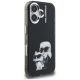 4. Etui Karl Lagerfeld IML Aquarelle Karl & Choupette & Logo na iPhone 16 - czarne