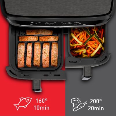 29. Tefal Easy Fry Dual XXL EY942HE0 frytkownica Podwójny 11 l Autonomiczny 2020 W Frytkownica na gorące powietrze Szary