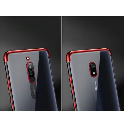 3. Clear Color case żelowy pokrowiec etui z metaliczną ramką Xiaomi Redmi 8A czarny
