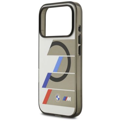 6. Etui BMW M IML Metal Buttons Tricolor Lines MagSafe na iPhone 17 Pro - szare