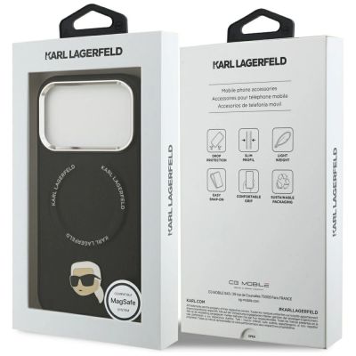 8. Etui Karl Lagerfeld Karl Pin MagSafe do iPhone 17 Pro - czarne