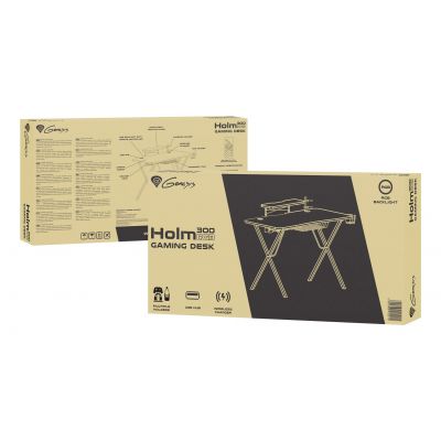 9. GENESIS BIURKO GAMINGOWE HOLM 300 RGB