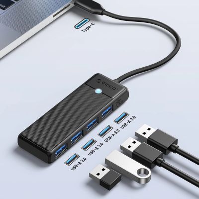 3. Hub USB Orico PAPW4A-C3 4-portowy 4x USB-A 3.0 0,15 m - czarny
