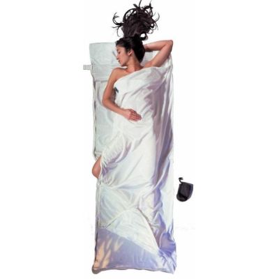 Wkładka do śpiwora z zamkniem dwukierunkowym Cocoon TravelSheet Coupler Silk/Cotton, natural