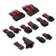 Kolink Core Pro Braided Cable Extension Kit 12V-2x6 Type 2 - Jet Black/Racing Red