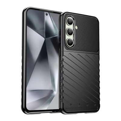 2. Thunder Case etui do Samsung Galaxy S24 FE silikonowy pancerny pokrowiec - czarne