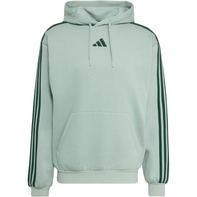 2. Bluza męska adidas Essentials 3-Stripes Fleece Hoodie jasnozielona KY4172