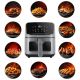 11. ELDOM FRYTKOWNIC BEZTŁUSZCZOWA FR45 FRITELO 1500W REGULACJA TEMP 80-200°C SZKLANE OKNO W POJEMNIKU DOTYKOWY PANEL STERUJĄCY