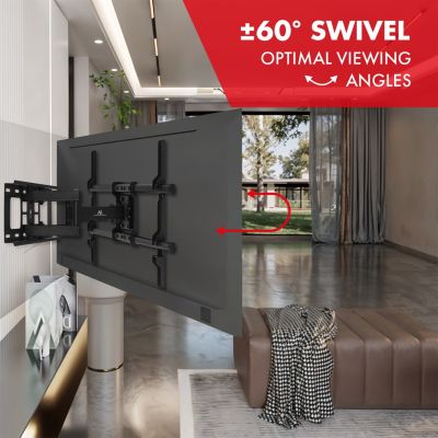 4. MACLEAN UCHWYT DO TV, MAX VESA 600X400, 32-85", 60KG, REG.KĄTA W PIONIE I POZIOMIE, PROFIL 65-390MM, CZARNY MC-789