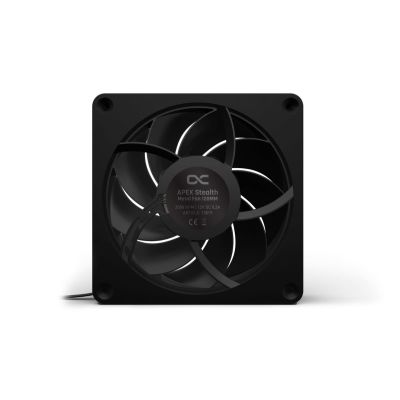 7. Alphacool Apex Stealth Metall Obudowa komputera Wentylator 12 cm Czarny 1 szt.