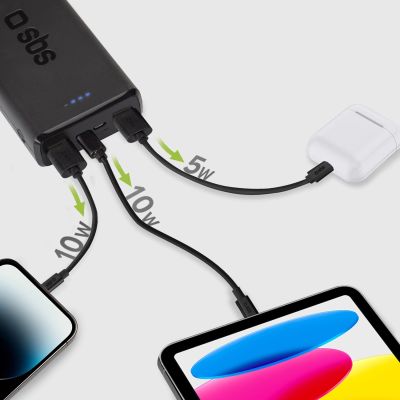 10. Powerbank Puro Fast 20000 mAh 2x USB-A + 1x USB-C - czarny