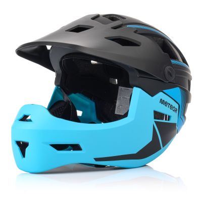 Kask rowerowy full-face Meteor Hydra M 55-58 cm czarny/niebieski