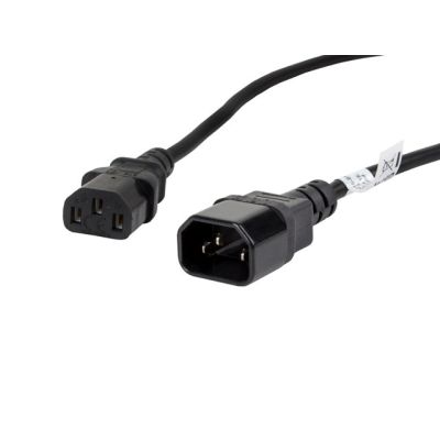 Przedłużacz Lanberg CA-C13E-11CC-0018-BK (C13 / IEC C13 / IEC 320 C13 M - C14 F; 1,8m; kolor czarny)