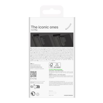 5. Etui silikonowe Puro Icon Mag z MagSafe do Samsung Galaxy S25+ - czarne