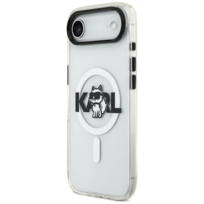 2. Etui Karl Lagerfeld IML Choupette Sketch Logo MagSafe na iPhone Air - przezroczyste