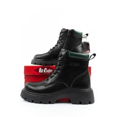 10. Lee Cooper buty botki trapery damskie sztyblety skórzane ocieplane sznurowane