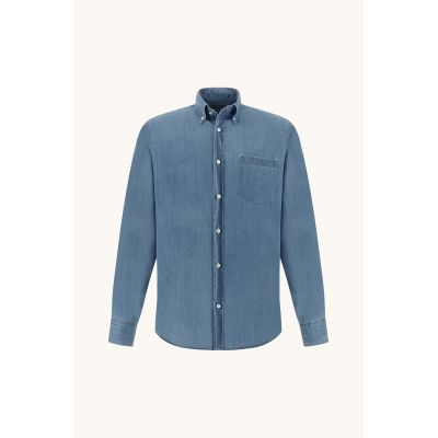 2. Paul&Shark Koszula dżinsowa męska jasnogranatowy denim 99313030-J01