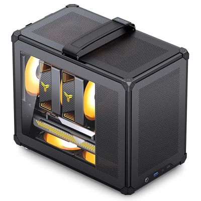 2. Obudowa PC Jonsbo C6 MAX, Mini Obudowa, Micro-ATX, Szkło Hartowane -