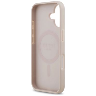 7. Etui Guess 4G Circle Classic Logo MagSafe na iPhone 17 - różowe