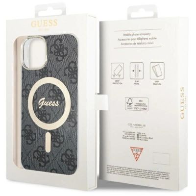 7. Etui Guess 4G MagSafe na iPhone 14 - czarne