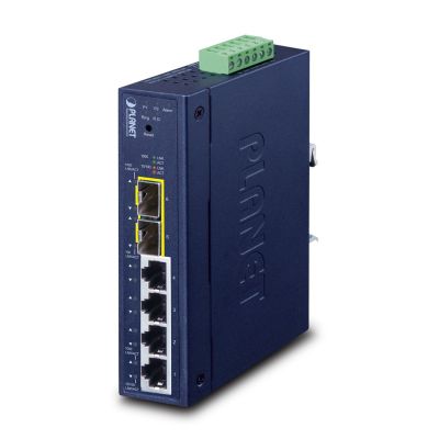 3. PLANET Industrial L2/L4 4-Port Zarządzany L2/L4 Gigabit Ethernet (10/100/1000) Niebieski