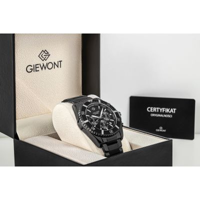 7. Zegarek Męski Giewont Chronograph Sapphire Czarny GW3970-B4