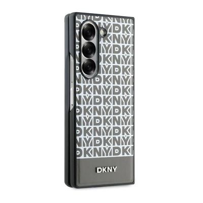 5. Etui DKNY Repeat Pattern Bottom Stripe na Samsung Galaxy Z Fold 6 - brązowe