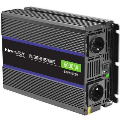 8. Qoltec Przetwornica napięcia Monolith 6000 MS Wave | 12V na 230V | 3000/6000W | USB