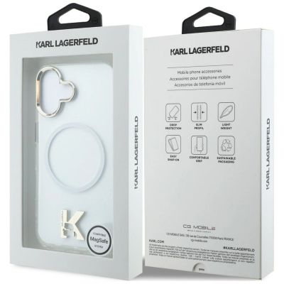 8. Etui Karl Lagerfeld IML K Head Logo MagSafe na iPhone 17 - przezroczyste