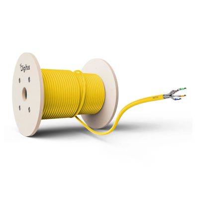 9. Kabel instalacyjny DIGITUS kat.7A, S/FTP, Dca, AWG22/1, LSOH, 500m, żółty, szpula