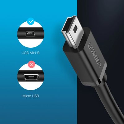 6. Adapter Ugreen US249 10383 mini USB-B (męski) / USB-A (żeński) OTG 10cm - szary