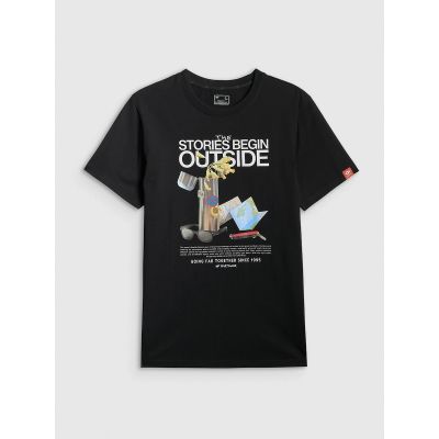 5. T-shirt regular z nadrukiem męski  4F 4FRSS26TTSHM3811-20S